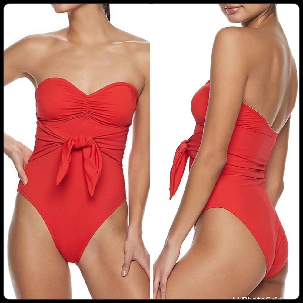We Wore What One-Piece Swimsuit in Fiery Tomato